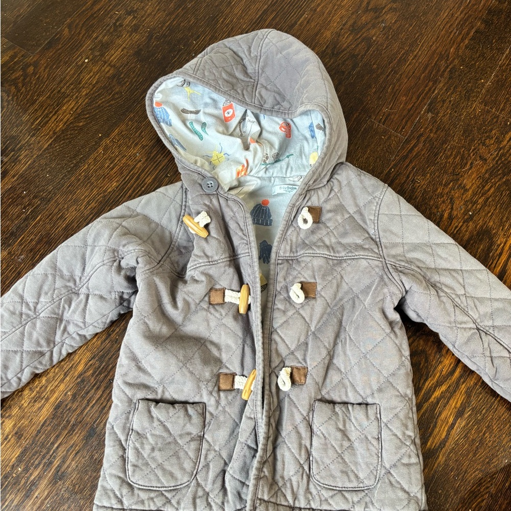 Baby Boden Gray Quilted Puffer Jacket